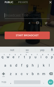 Periscope live stream