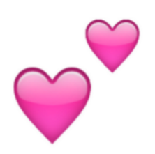 snapchat pink hearts