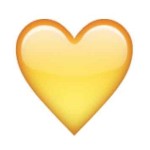 snapchat yellow heart