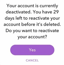 How to reactivate Snapchat Account