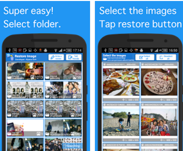 Recover images with Restore Image App