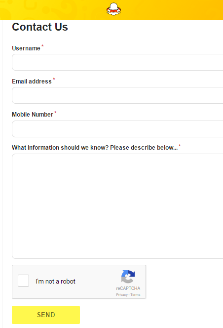 Reset Snapchat password via SMS