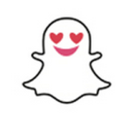 Snapchat smiling Face With Heart-Shaped Eyes