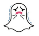 snapchat ghost crying face