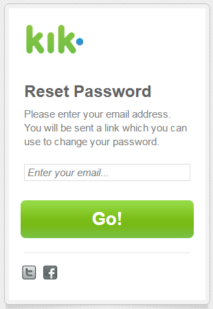How To Reset Kik Password