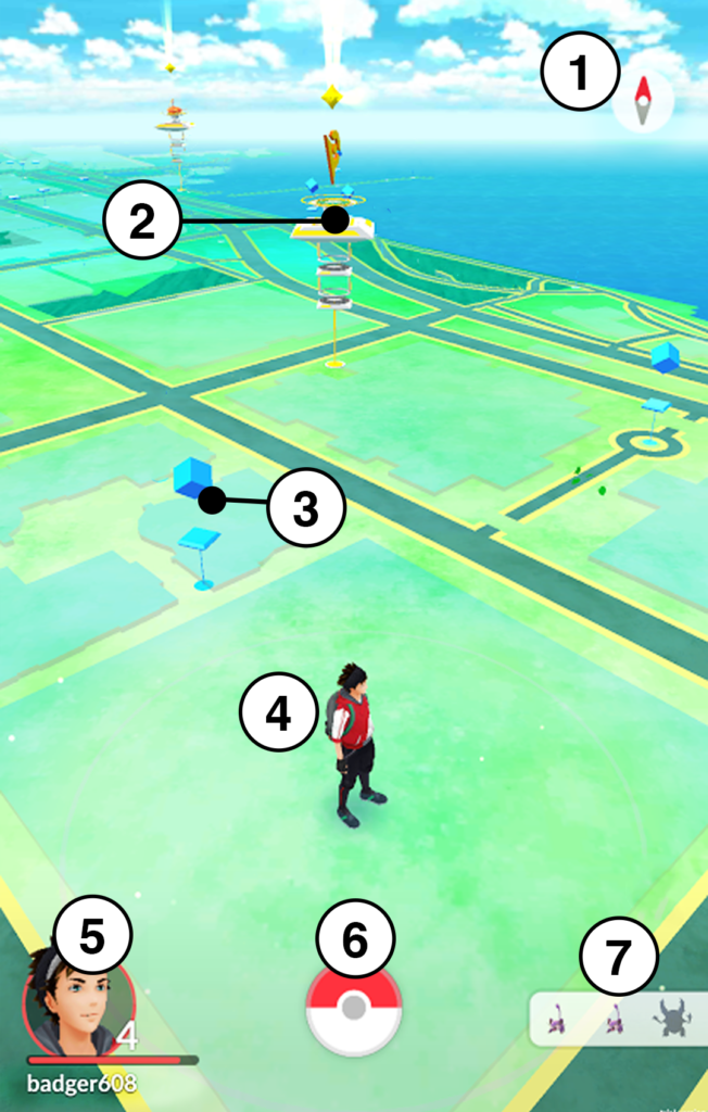 Pokémon GO map view