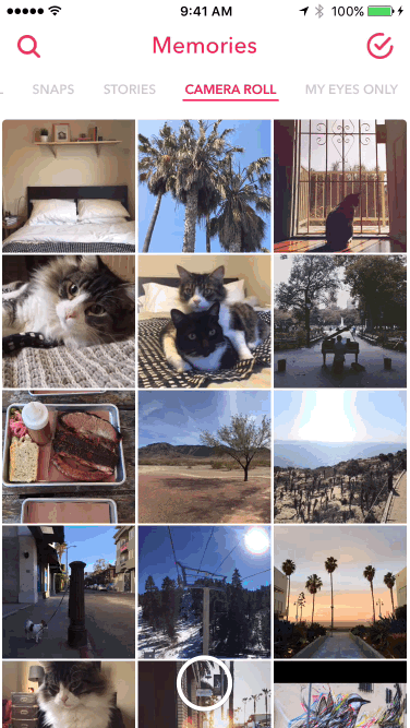 how to create a snap from snapchat memories