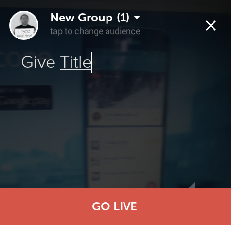 Give periscope broadcast title