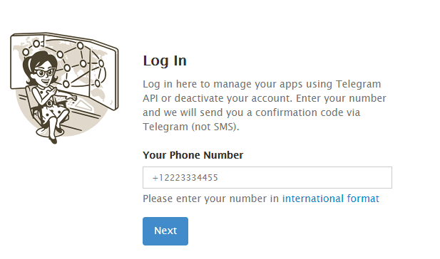 telegram account phone