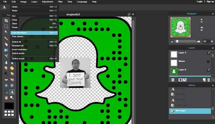 rsize snapcode