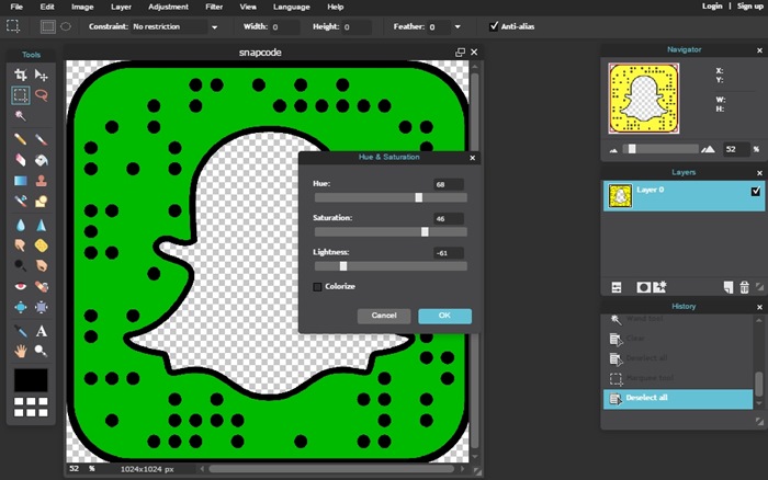 snapcode color