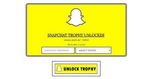 Snapchat Trophies unlocker