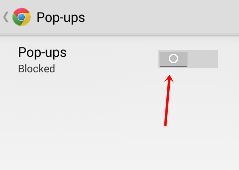 chrome pop ups