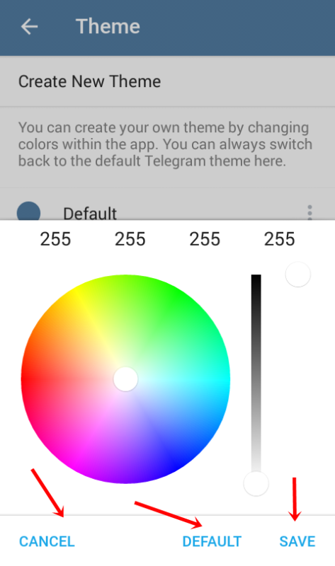creating telegram custom theme