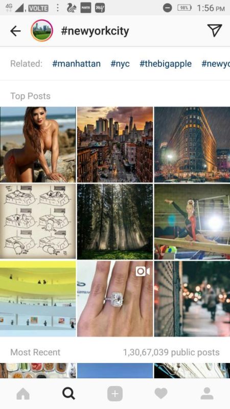 How To see hashtag Stories or Pages