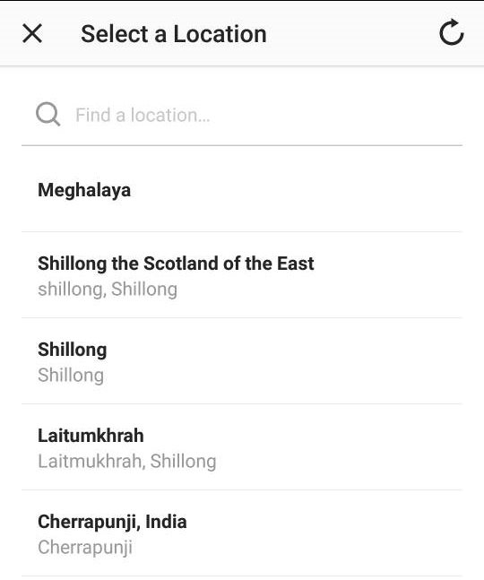 instagram location suggestions
