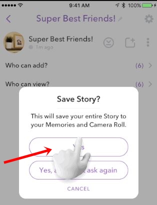 Save a Snapchat Custom Story