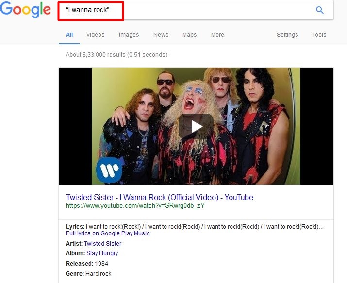 google song search