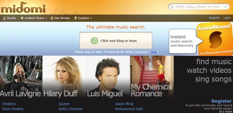 midomi music app