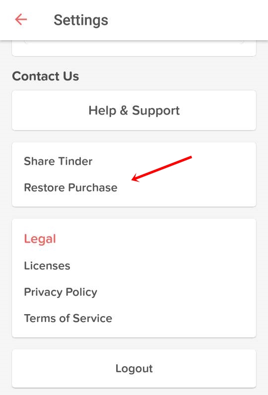 restore tinder plus