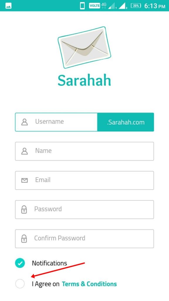 Sarahah Account