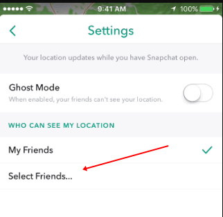snap map select friends