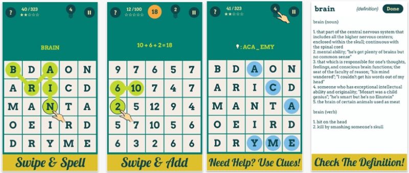 Brain Games: Words & Numbers for Brain Training