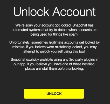 How to Unlock locked Snapchat Account