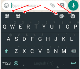 kika keyboard settings icons
