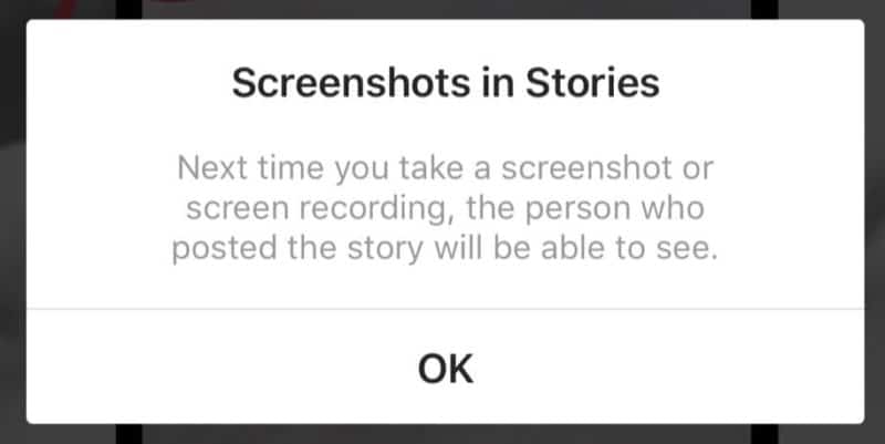 Instagram Stories Screenshot Notification