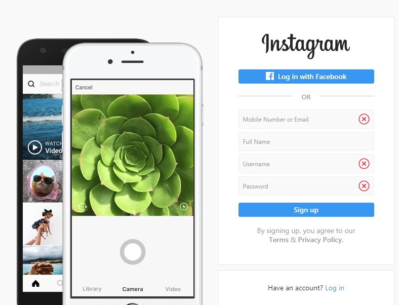 screen capture Using Instagram Web Interface (Web version)