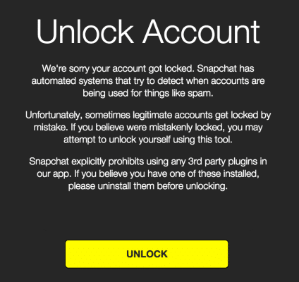 How to Unlock Blocked Snapchat Account