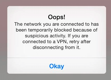 snapchat Network blocked
