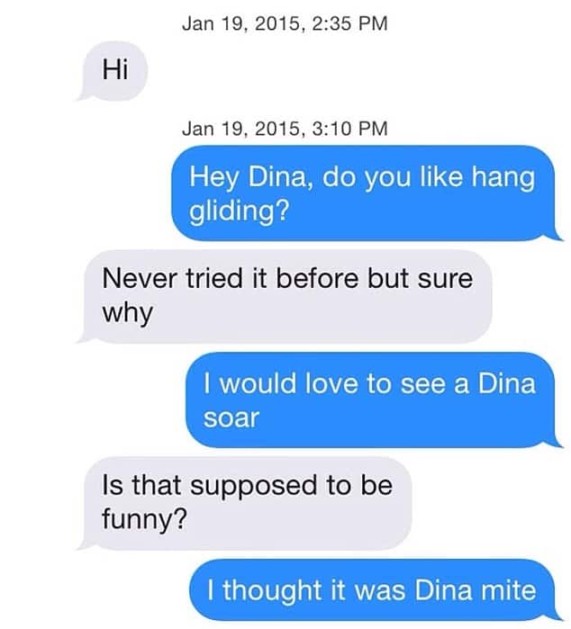 funny tinder opening lines