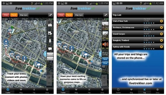 LiveTrekker app