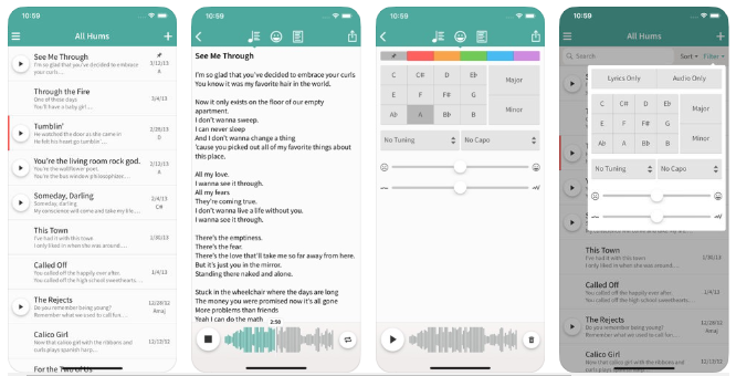 hum songwriting app