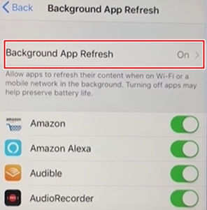 Refresh Background Apps