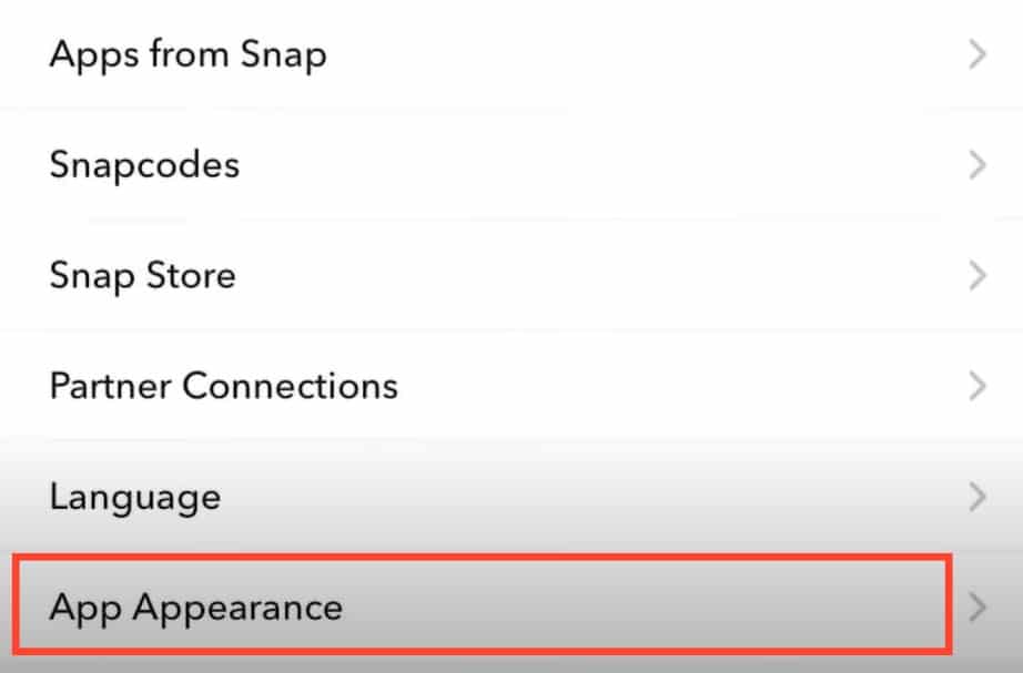 Snapchat app apearance